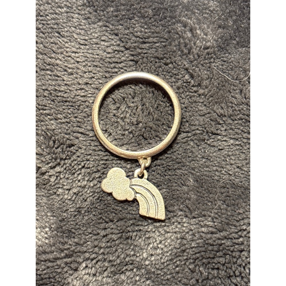 James Avery Vintage 90s Retired Sterling Silver Rainbow Charm Ring Size 6.5